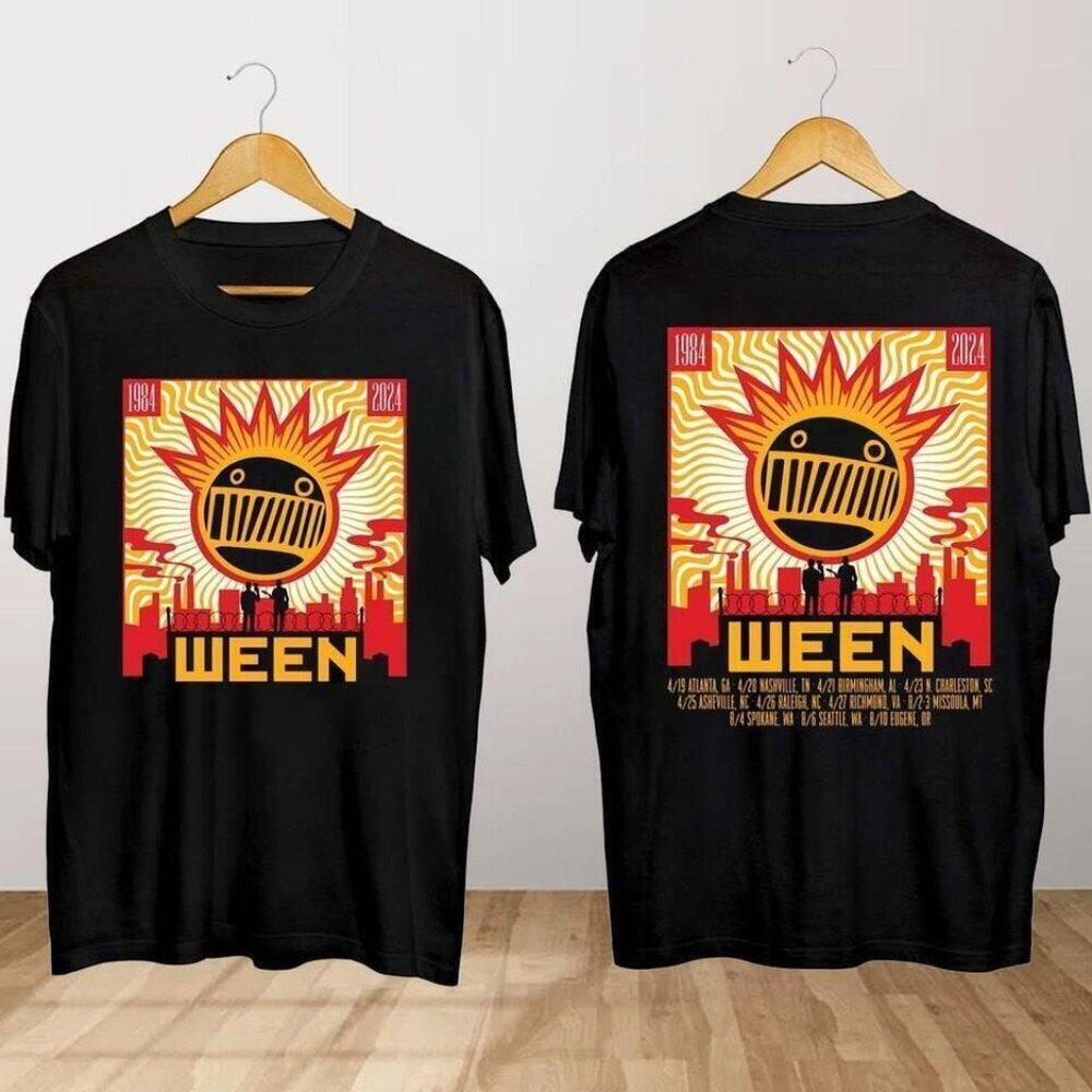 Ween Tour Concert Alternative Rock Band Music Fan Graphic T-Shirt 2 Sided